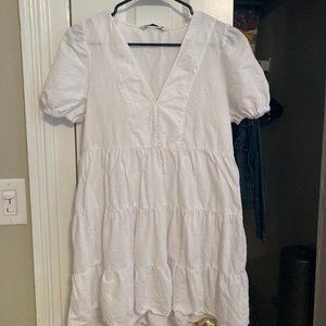 ZARA White Babydoll Dress
